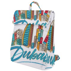 Burj Khalifa Skyline Clip Art Drawing Comic World Flap Top Backpack by Mog4mog4