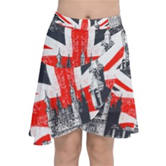 Big Ben City Of London Chiffon Wrap Front Skirt