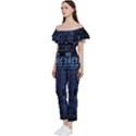 Doctor Who Tardis Off Shoulder Ruffle Top Jumpsuit View2