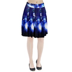 Tardis Background Space Pleated Skirt by Mog4mog4