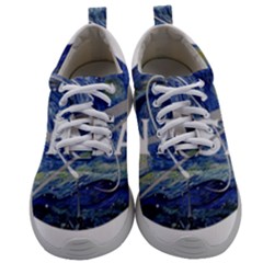 Vincent Van Gogh Starry Night Art Painting Planet Galaxy Mens Athletic Shoes by Mog4mog4