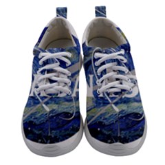 Vincent Van Gogh Starry Night Art Painting Planet Galaxy Women Athletic Shoes by Mog4mog4