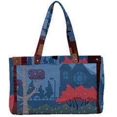 Town Vector Illustration Illustrator City Urban Canvas Work Bag by Mog4mog4