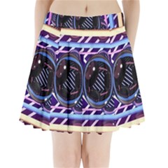 Abstract Sphere Room 3d Design Shape Circle Pleated Mini Skirt by Mog4mog4