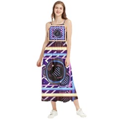 Abstract Sphere Room 3d Design Shape Circle Boho Sleeveless Summer Dress by Mog4mog4