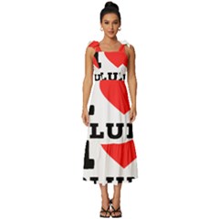 I Love Plum Tie-strap Tiered Midi Chiffon Dress by ilovewhateva