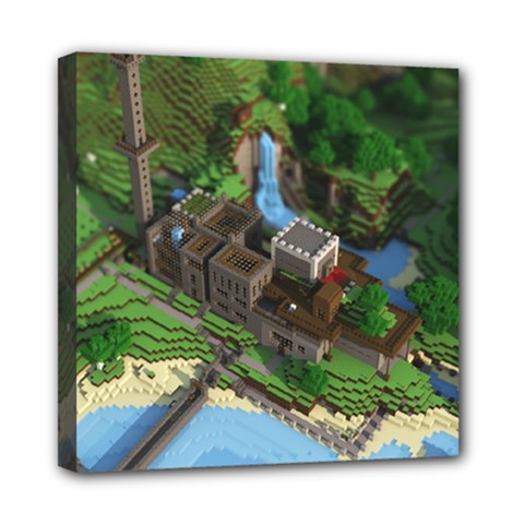 Green Village Miniature Technology Mini Canvas 8  X 8  (stretched)