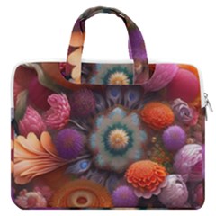 Flower Blossoms Petals Blooms Macbook Pro 16  Double Pocket Laptop Bag  by 99art