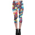 Pattern Seamless Balls Colorful Rainbow Colors Capri Leggings  View1