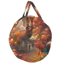 Collage Art Ai Wow Awesome Giant Round Zipper Tote by 99art