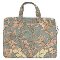 Art Nouveau Vintage Retro Pattern Floral Macbook Pro 16  Double Pocket Laptop Bag  by 99art