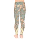 Art Nouveau Vintage Retro Pattern Floral Kids  Classic Winter Leggings View2