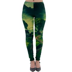 Landscape Scenery Nature Artwork Lightweight Velour Leggings by 99art