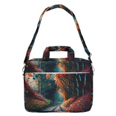 Forest Autumn Fall Painting Macbook Pro 16  Shoulder Laptop Bag by 99art