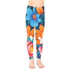 Flowers Bloom Spring Colorful Artwork Decoration Kids  Classic Winter Leggings