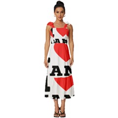 I Love Jam Tie-strap Tiered Midi Chiffon Dress by ilovewhateva