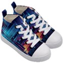 Digital Art Artwork Illustration Vector Buiding City Kids  Mid-Top Canvas Sneakers View3