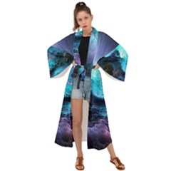 Abstract Graphics Nebula Psychedelic Space Maxi Kimono by 99art