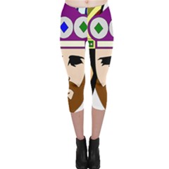 Comic-characters-eastern-magi-sages Capri Leggings  by 99art