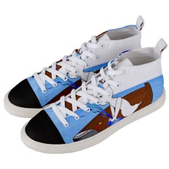 Spirit-boat-funny-comic-graphic Men s Mid-top Canvas Sneakers by 99art