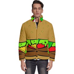 Hamburger-cheeseburger-fast-food Men s Puffer Bubble Jacket Coat by 99art