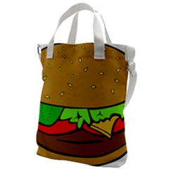 Hamburger-cheeseburger-fast-food Canvas Messenger Bag by 99art