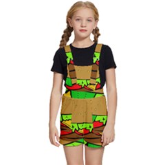 Hamburger-cheeseburger-fast-food Kids  Short Overalls by 99art