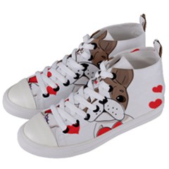 Animation-dog-cute-animate-comic Women s Mid-top Canvas Sneakers by 99art