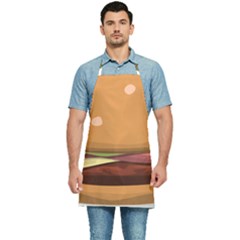 Hamburger-cheeseburger-burger-lunch Kitchen Apron by 99art