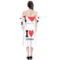 I love ginebra Shoulder Tie Bardot Midi Dress View2