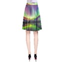 Aurora Borealis Polar Northern Lights Natural Phenomenon North Night Mountains A-Line Skirt View2