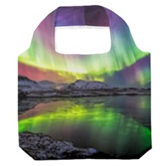 Aurora Borealis Polar Northern Lights Natural Phenomenon North Night Mountains Premium Foldable Grocery Recycle Bag by B30l