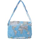 Blue White And Green World Map National Geographic Courier Bag View3