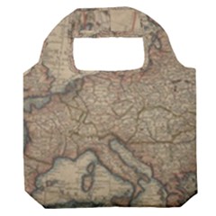 Old Vintage Classic Map Of Europe Premium Foldable Grocery Recycle Bag by B30l