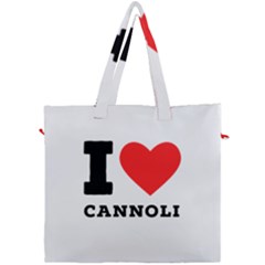 I Love Cannoli  Canvas Travel Bag by ilovewhateva