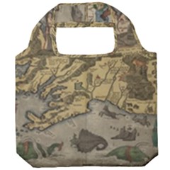 Iceland Cartography Map Renaissance Foldable Grocery Recycle Bag by B30l