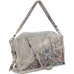 Mountain View Mountain Top Infographics Map Canvas Crossbody Bag by B30l