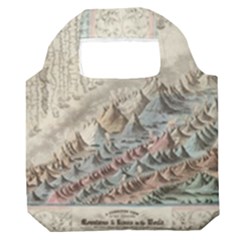 Mountain View Mountain Top Infographics Map Premium Foldable Grocery Recycle Bag by B30l