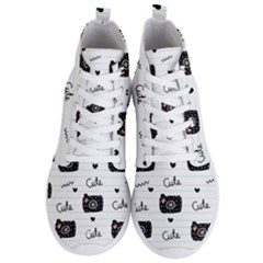 Cute Cameras Doodles Hand Drawn Men s Lightweight High Top Sneakers by Cowasu