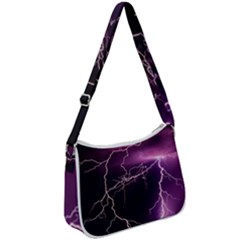 Storm Flashlight Space Nature Zip Up Shoulder Bag by Cowasu