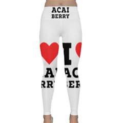 I Love Acai Berry Lightweight Velour Classic Yoga Leggings by ilovewhateva