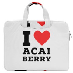 I Love Acai Berry Macbook Pro 16  Double Pocket Laptop Bag  by ilovewhateva