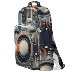 Illustrations Technology Robot Internet Processor Double Compartment Backpack by Cowasu