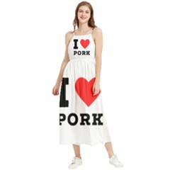 I Love Pork  Boho Sleeveless Summer Dress by ilovewhateva