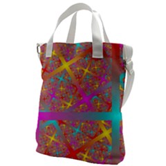 Geometric Abstract Colorful Canvas Messenger Bag