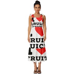 I Love Fruit Juice Tie-strap Tiered Midi Chiffon Dress by ilovewhateva