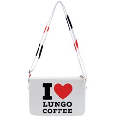 I Love Lungo Coffee  Double Gusset Crossbody Bag by ilovewhateva