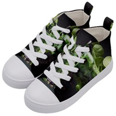 Drink Spinach Smooth Apple Ginger Kids  Mid-top Canvas Sneakers by Ndabl3x