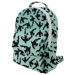 Orca Killer Whale Fish Flap Pocket Backpack (small) by Ndabl3x