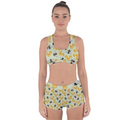 Honey Bee Bees Pattern Racerback Boyleg Bikini Set by Ndabl3x